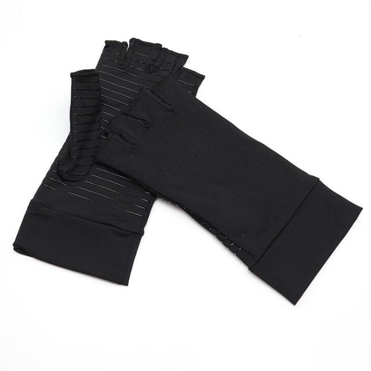 Guantes de medio dedo infusionados con cobre para la artritis y el soporte de las articulaciones