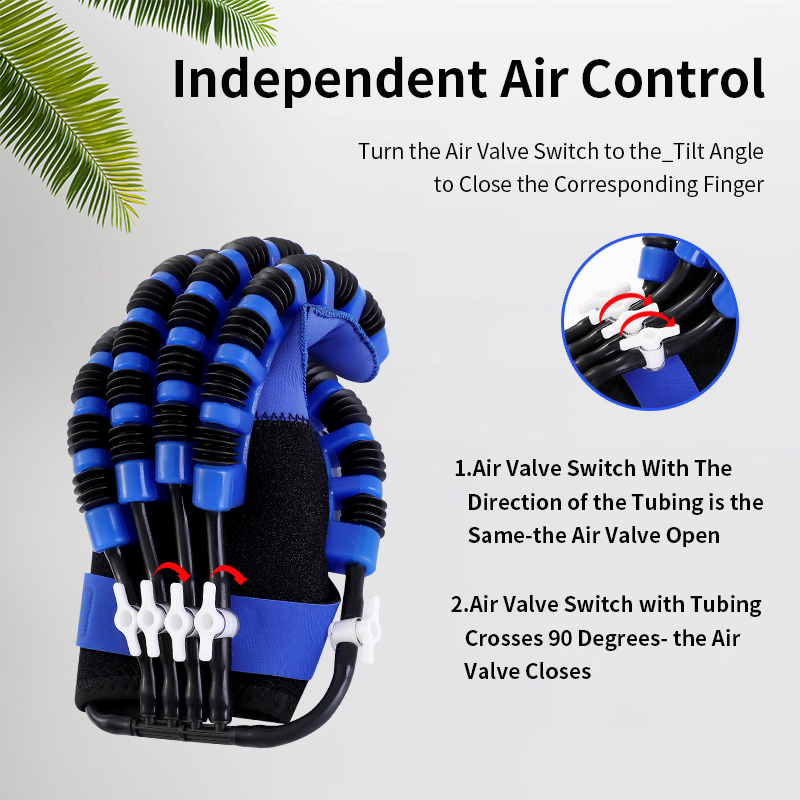 Guantes de Masaje Eléctrico para Rehabilitación de Manos, Equipamiento de Ejercicio para Dedos de Pacientes con Accidente Cerebrovascular