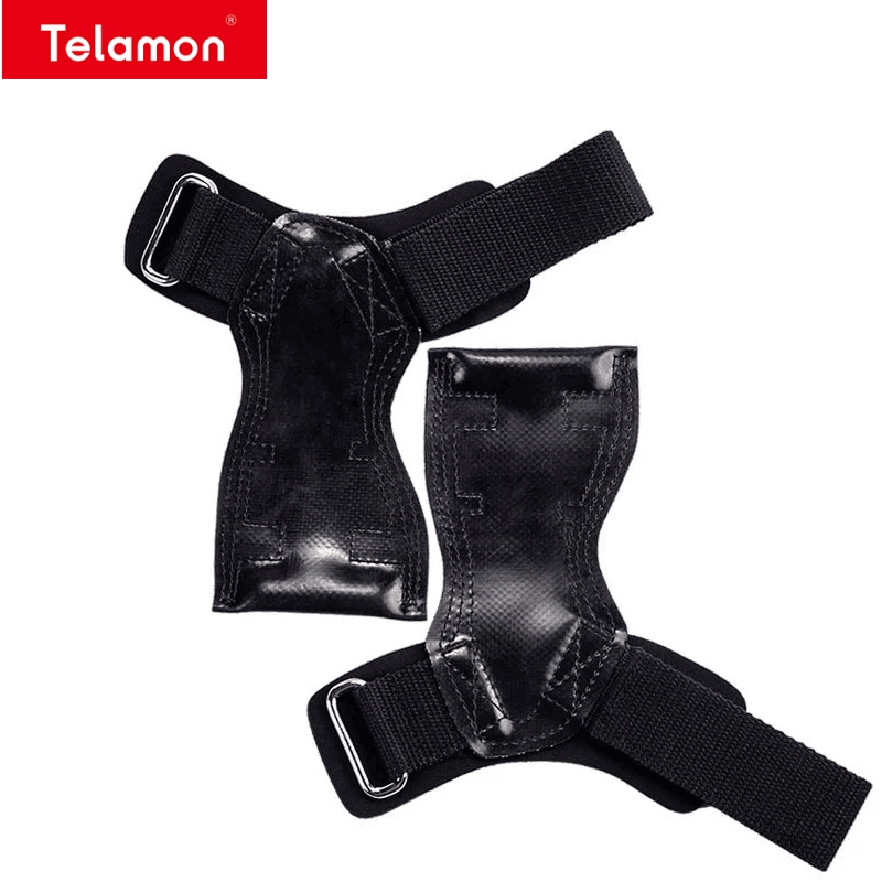 Guantes antideslizantes ajustables para agarre de gimnasio, ejercicio y levantamiento de pesas