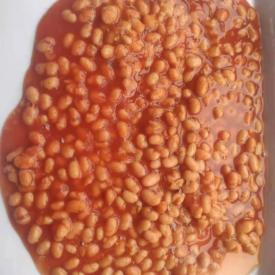 Alubias al horno en salsa de tomate de alta calidad y deliciosas