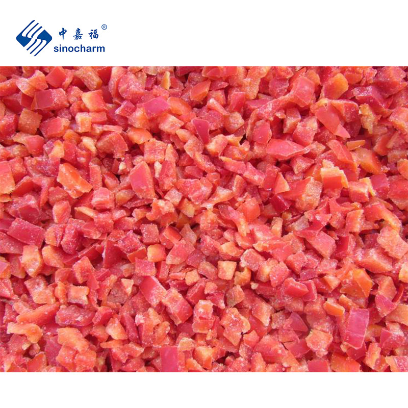 Precio de fábrica HACCP de Sinocharm 1kg Pimiento rojo congelado