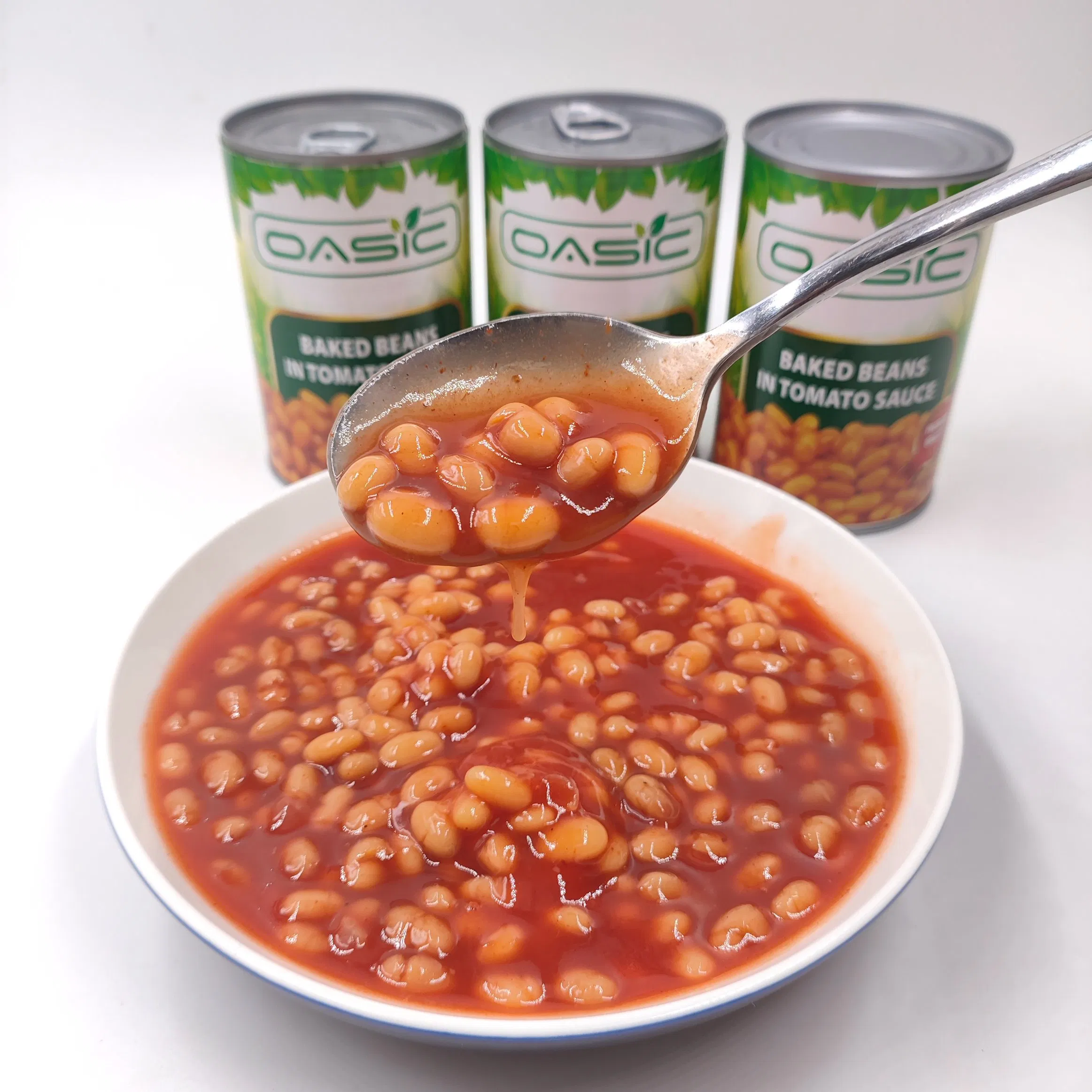 Frijoles horneados enlatados de alta calidad en salsa de tomate al por mayor
