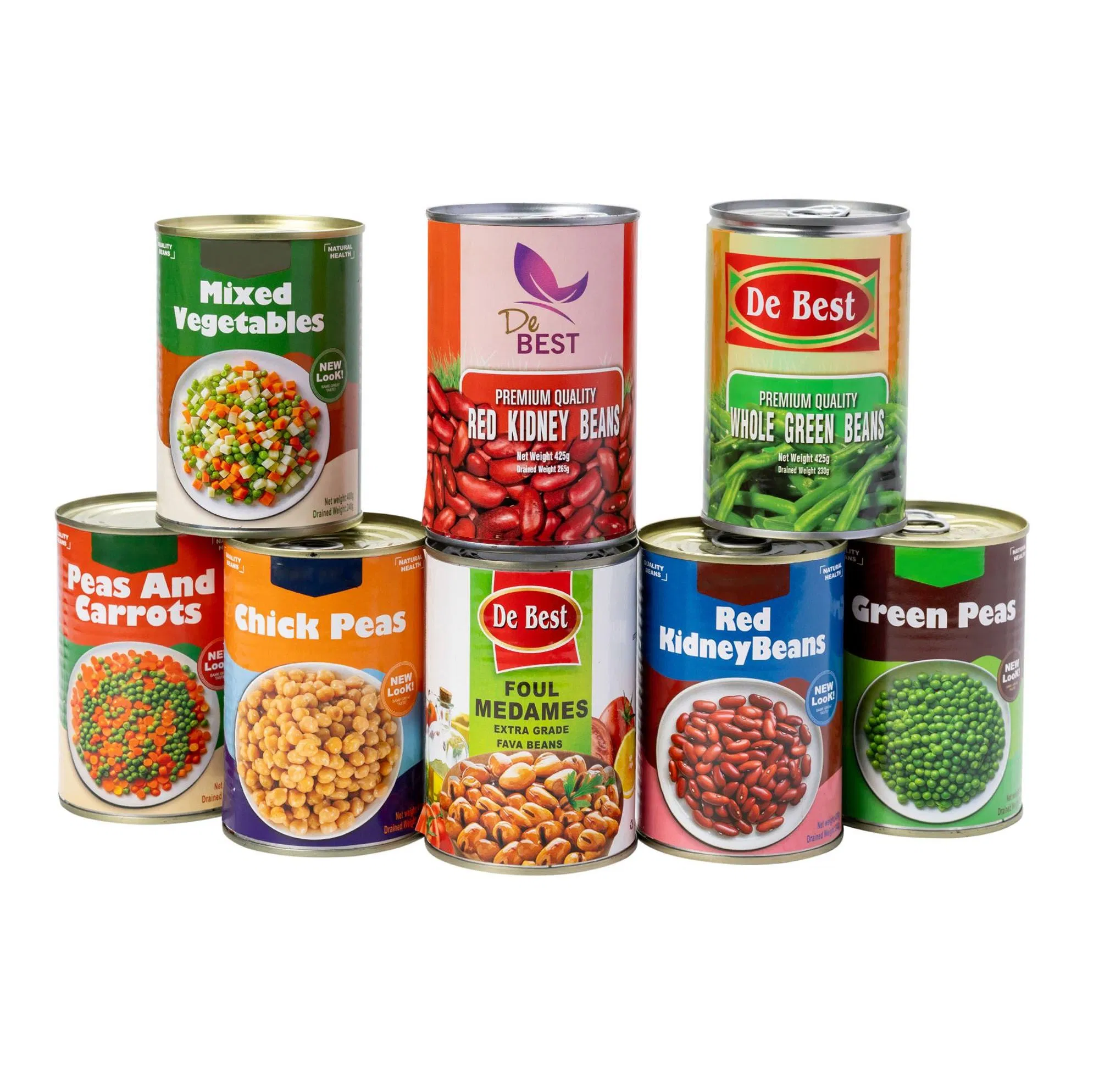 Garbanzos enlatados Frijoles enlatados Marca OEM Fábrica china