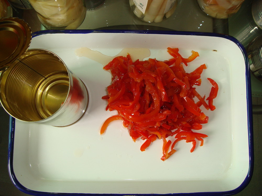 Tiras de pimiento rojo dulce enlatadas originales
