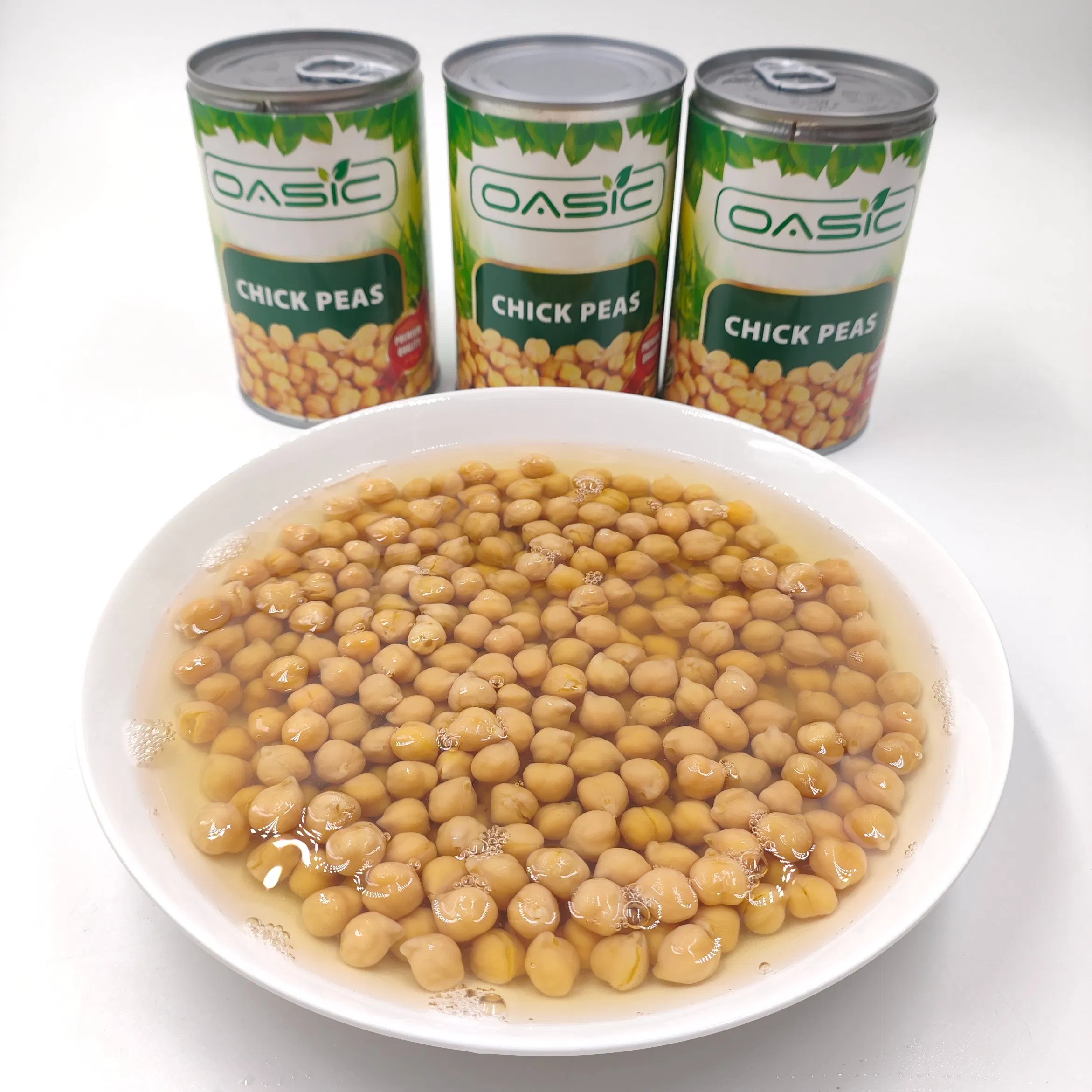 Suministro de fábrica OEM de garbanzos enlatados de larga duración para el mercado global