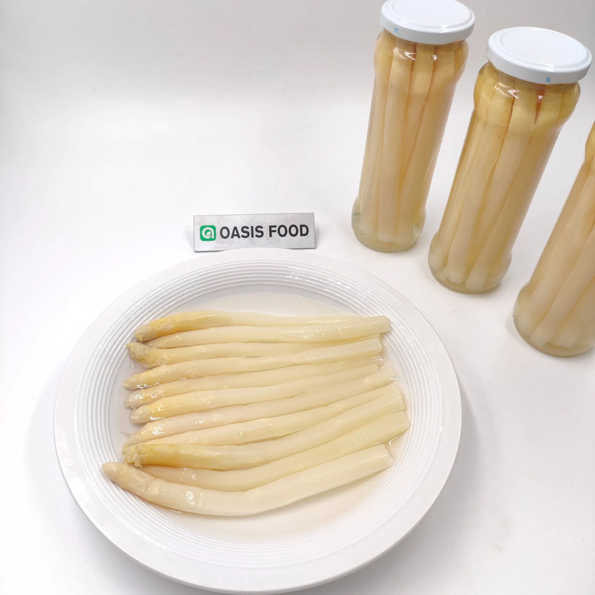 Alimentos en conserva Verduras enlatadas Espárragos blancos agridulces para exportación