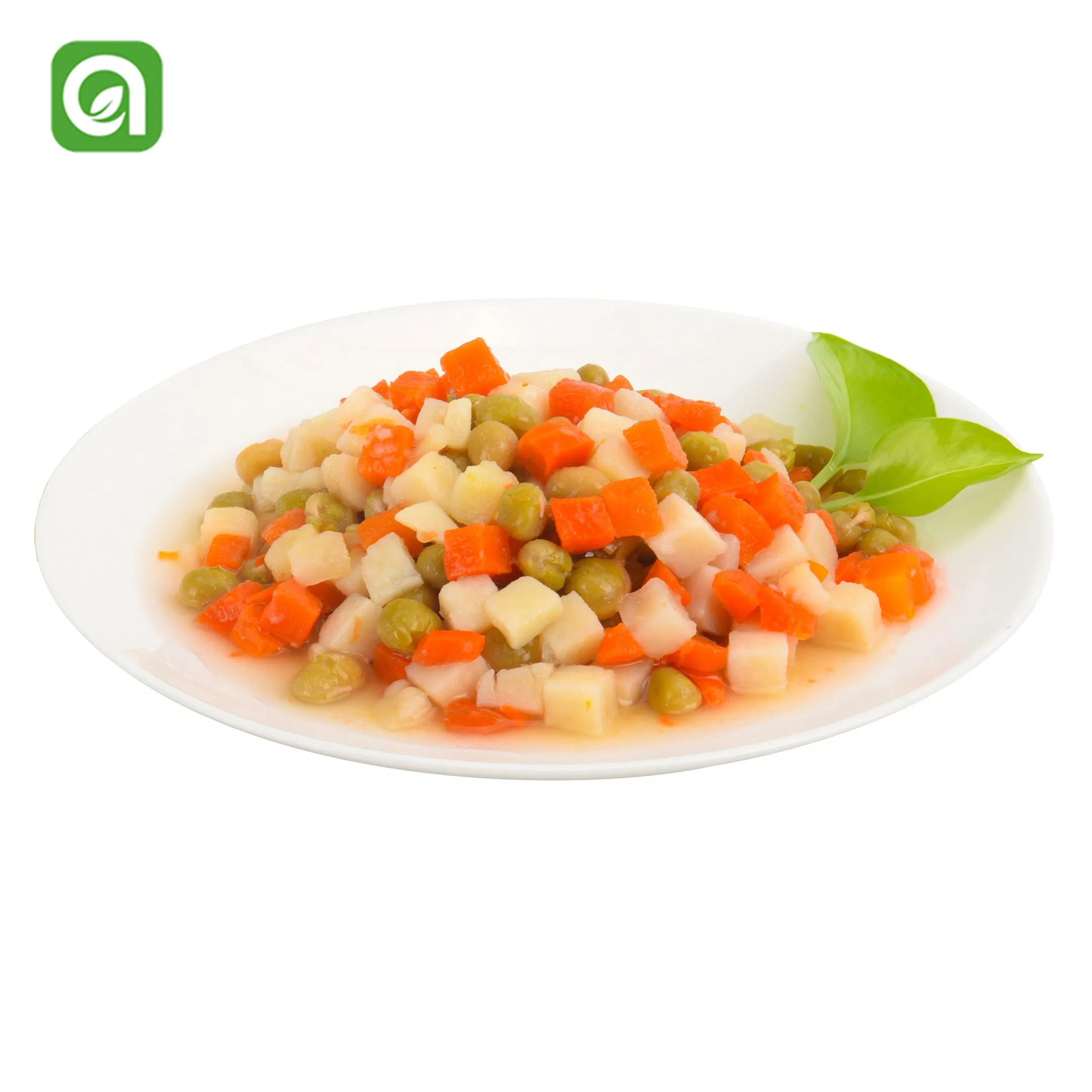 Mezcla de verduras enlatadas de alta calidad, guisantes verdes, maíz, zanahoria