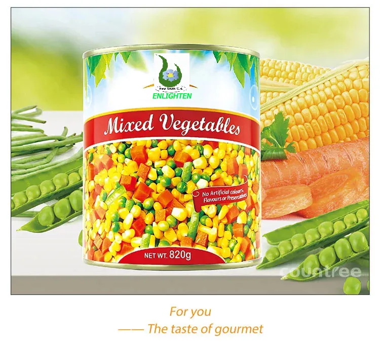 Verduras mixtas en conserva