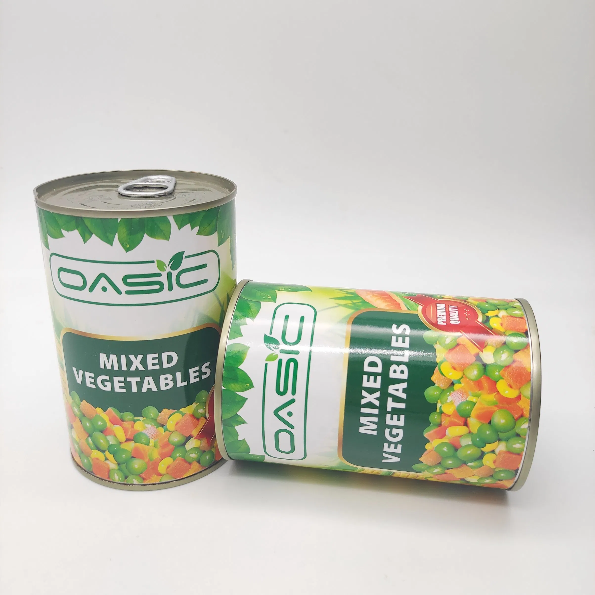 Guisantes y zanahorias enlatados con latas de fácil apertura, verduras mixtas a precio de fábrica