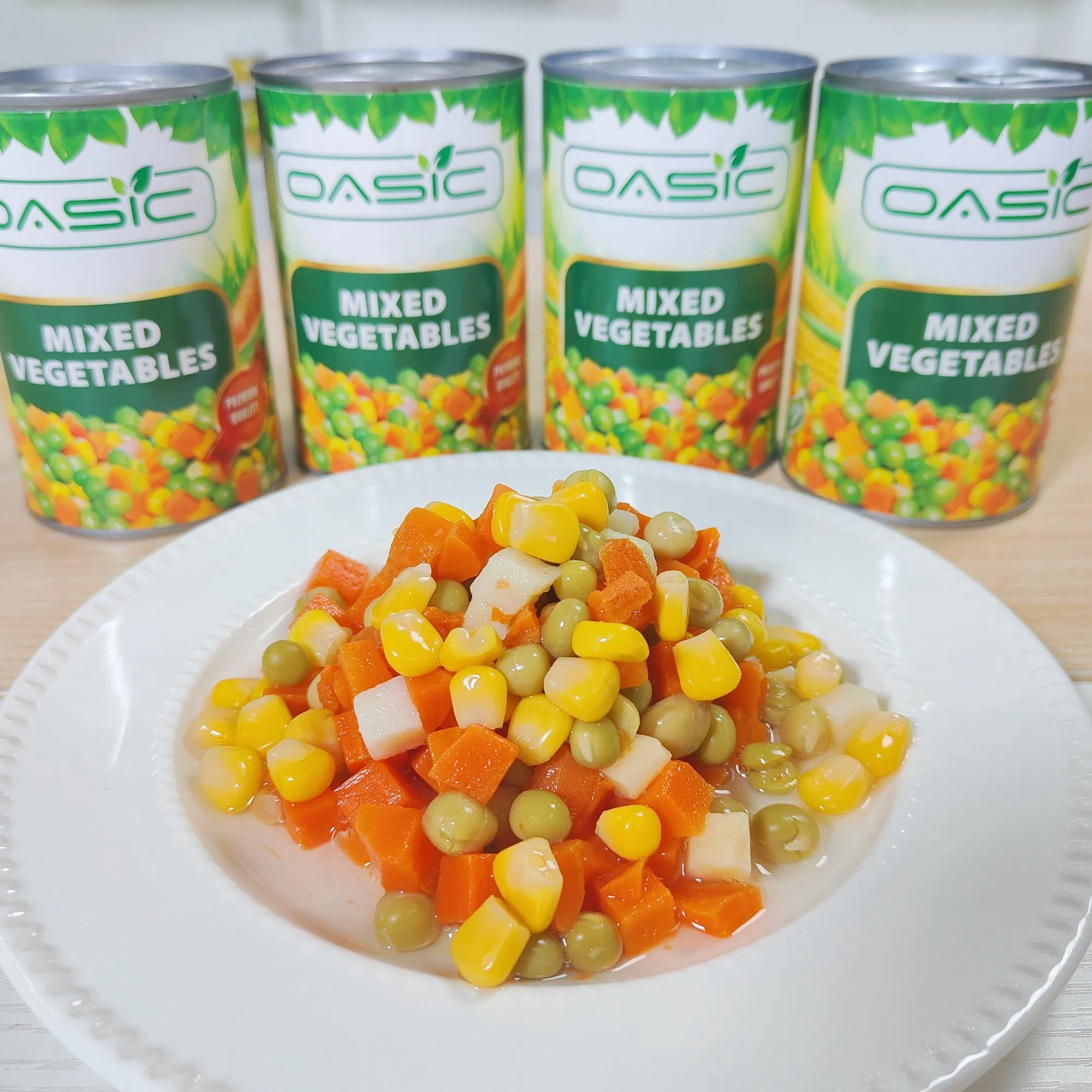 Verduras mixtas enlatadas de cosecha fresca disponibles para la venta