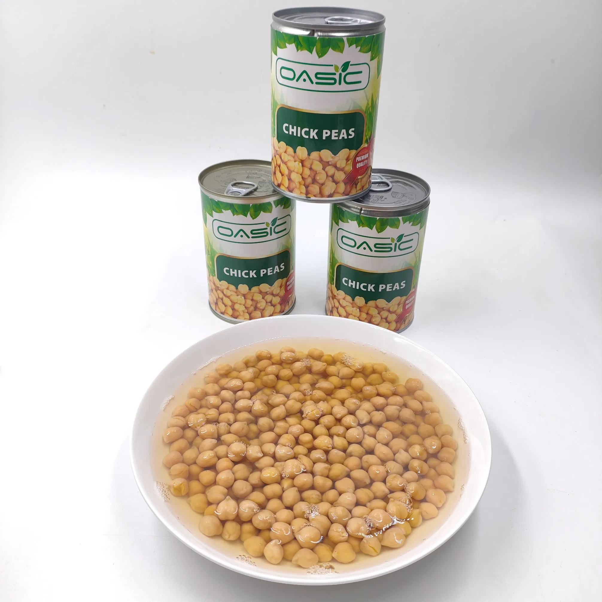 Suministro de fábrica OEM de garbanzos enlatados de larga duración para el mercado global