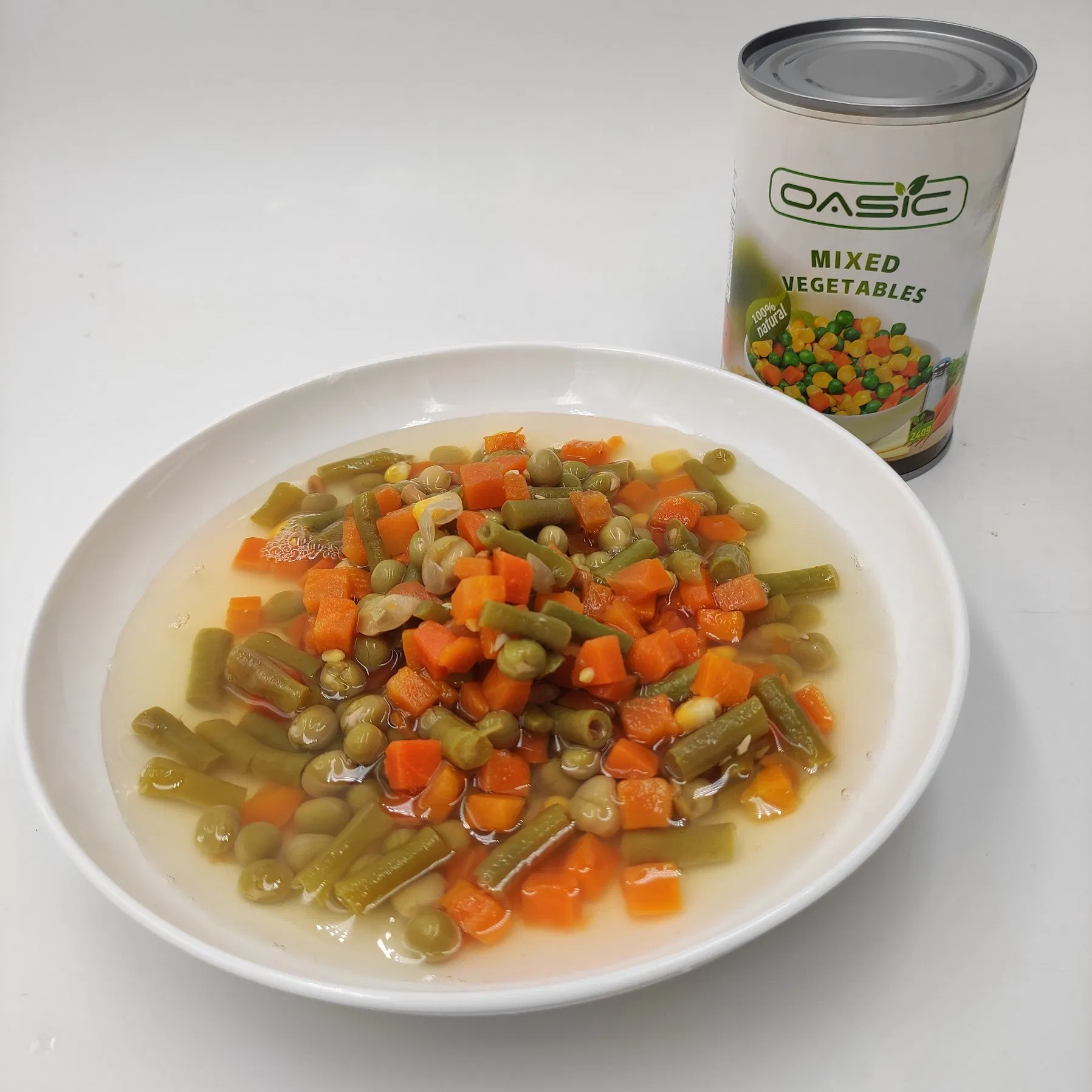400g Verduras Mixtas en Lata Fáciles de Abrir Guisantes Zanahoria Papa Maíz Dulce
