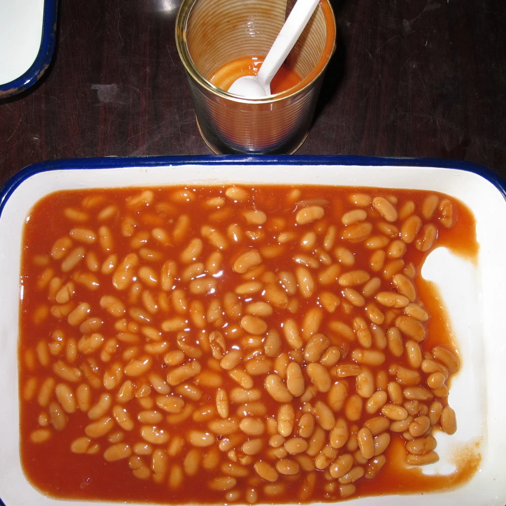 Comida enlatada frijoles horneados en salsa de tomate 400g