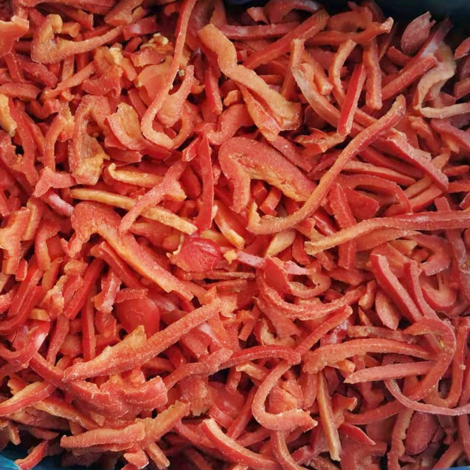 Pimiento morrón en cubos IQF, pimiento morrón congelado
