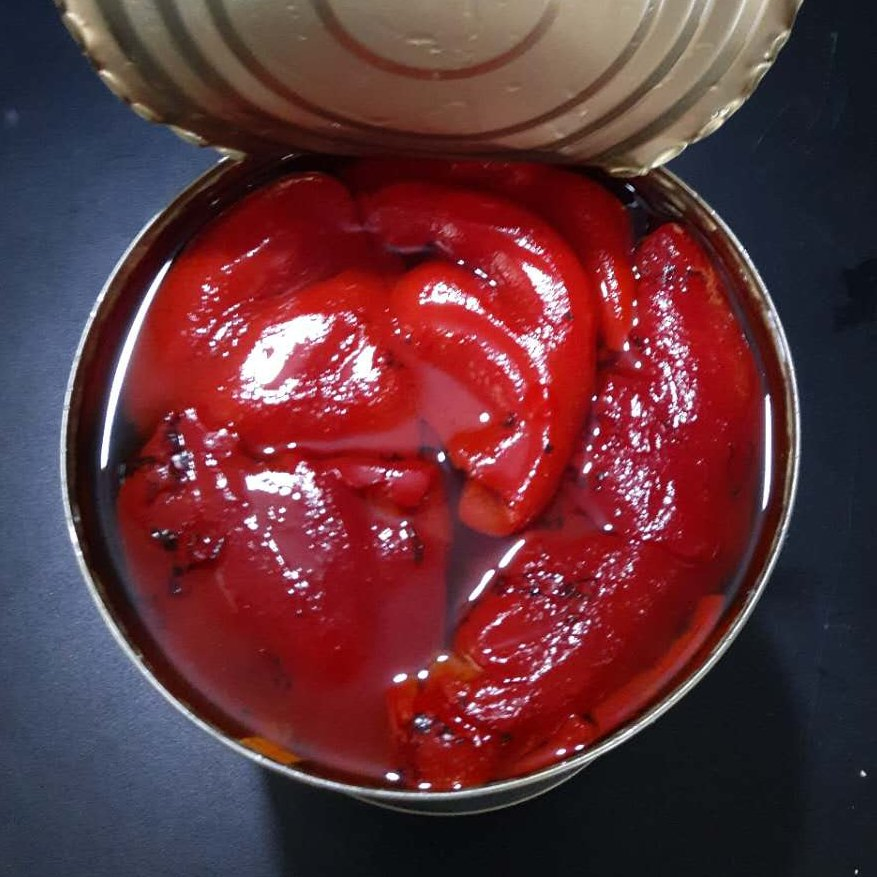 Pimiento rojo asado enlatado entero, en rodajas de China