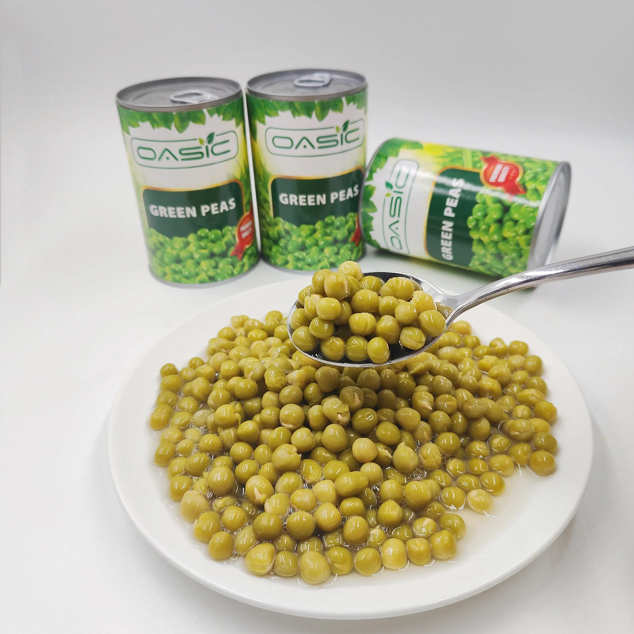 Venta al por mayor de guisantes verdes enlatados de alta calidad en salmuera 2024 Suministro de China