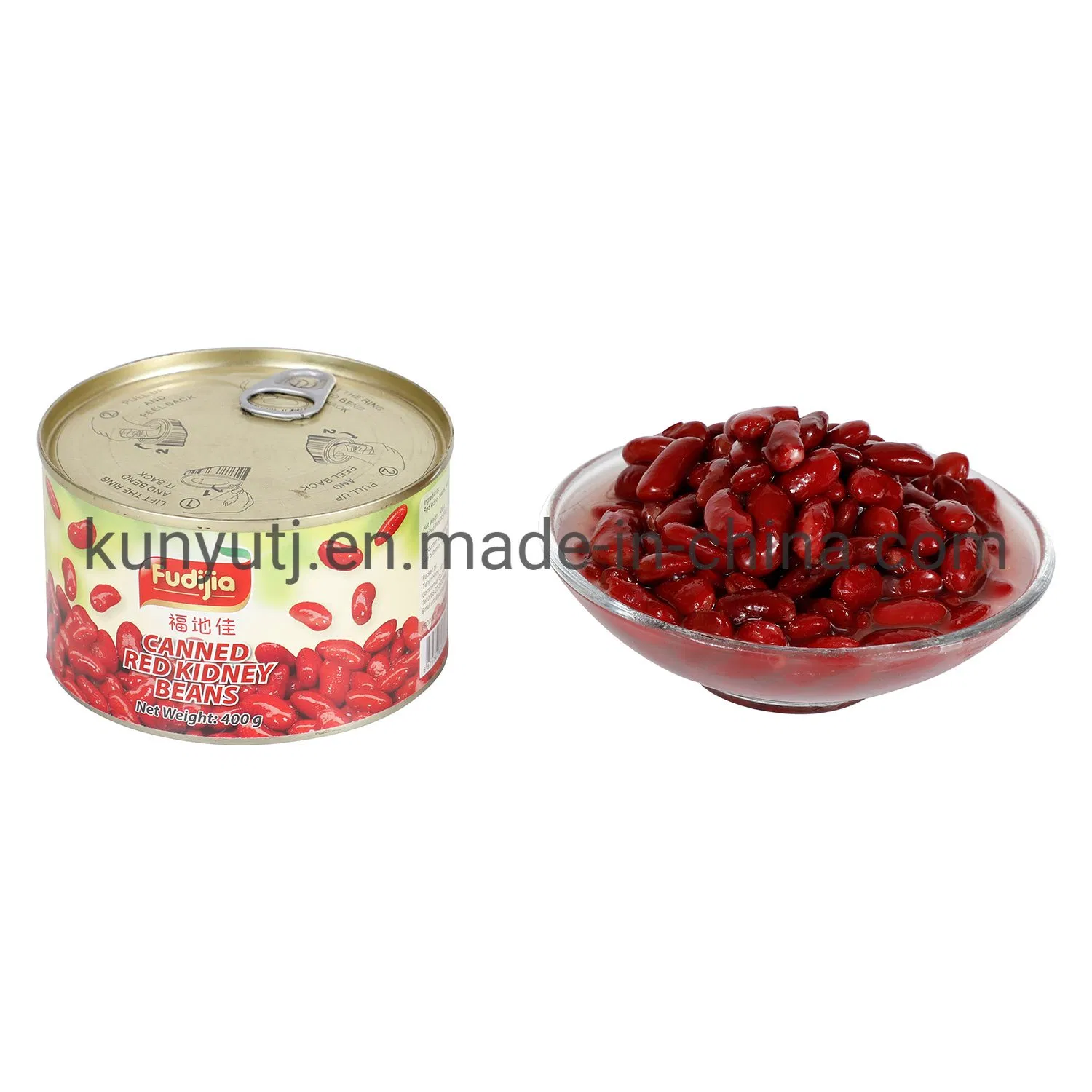 Alubias rojas enlatadas saludables 400g de fábrica en China