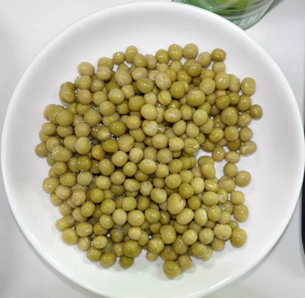 Precio mayorista barato mejor comida lista para comer guisantes verdes enlatados sabor original
