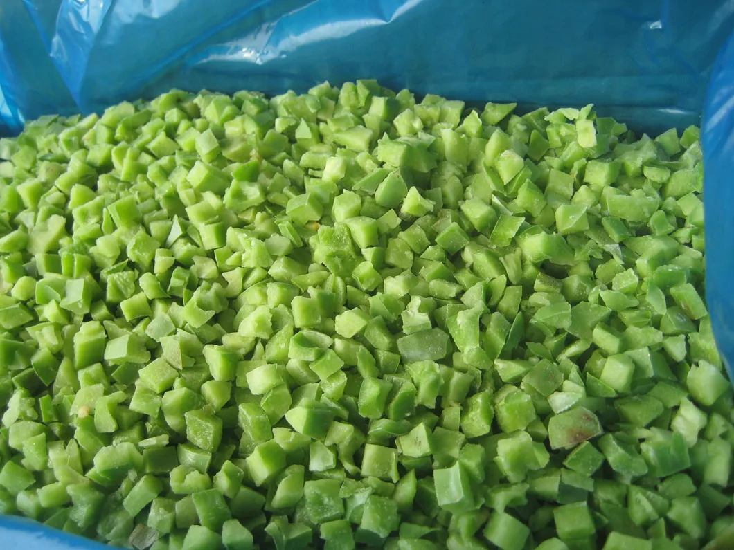 Pimiento verde dados