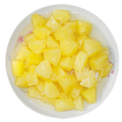 Fruta enlatada de piña en rodajas