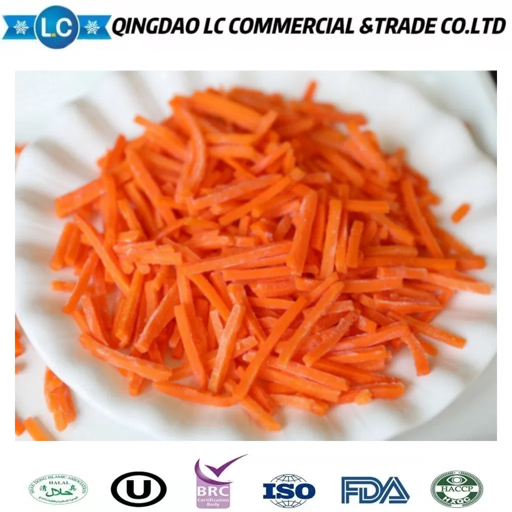 Zanahorias en cubos congeladas IQF orgánicas frescas