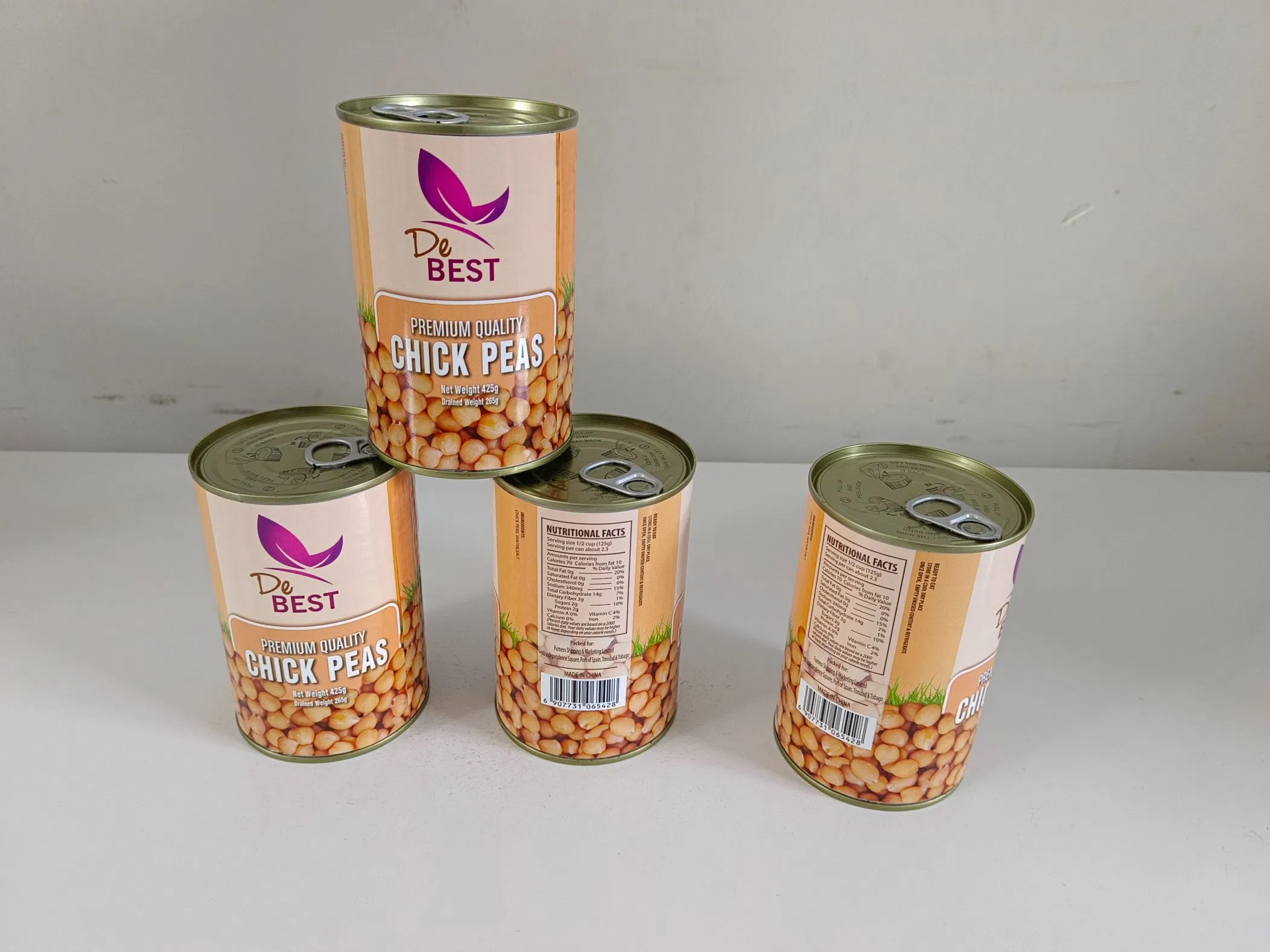 Garbanzos enlatados naturales de primera calidad