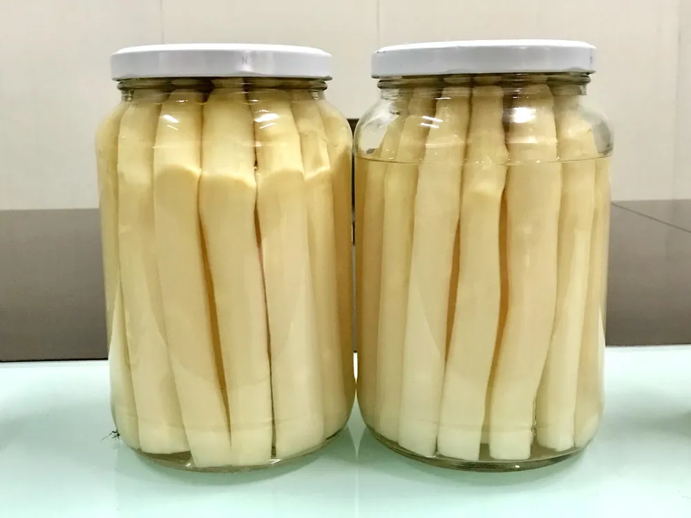 Tarro de vidrio espárragos