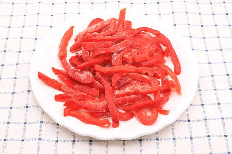 Tiras de pimiento rojo congelado de grado A Sinocharm Brc