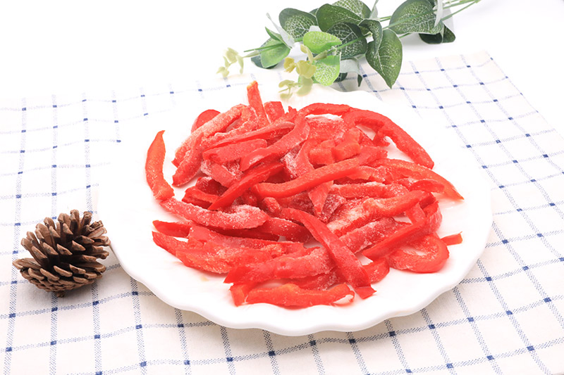 Tiras de pimiento rojo congelado de grado A Sinocharm Brc