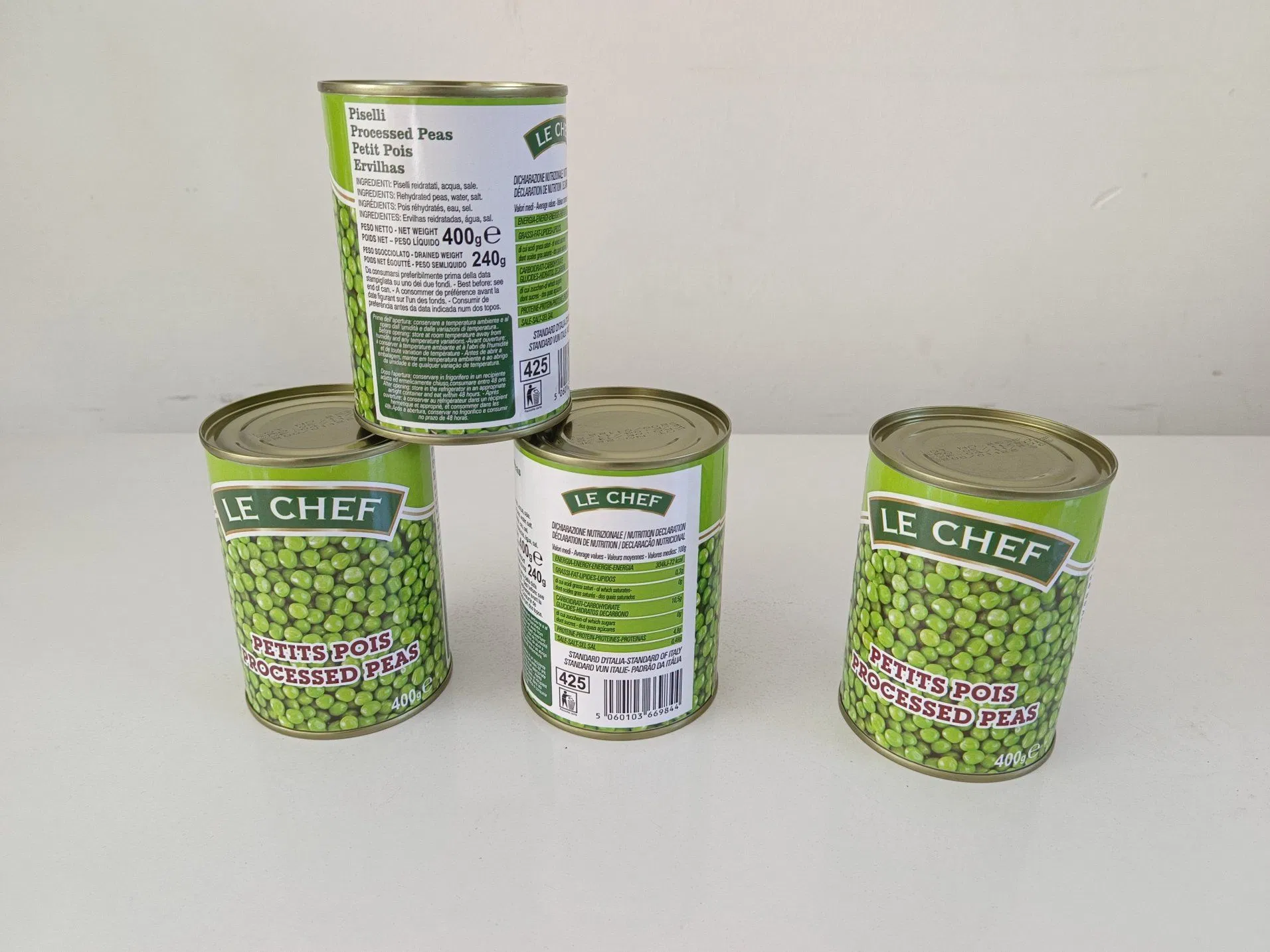 Servicio de Alimentos de Calidad Guisante Verde en Salmuera