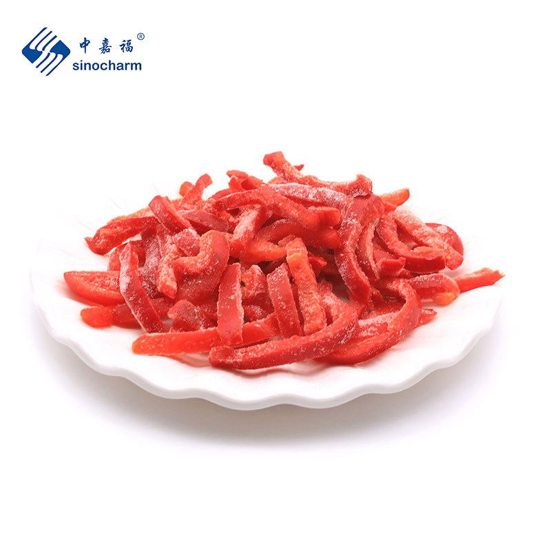 Tiras de pimiento rojo congelado de grado A Sinocharm Brc