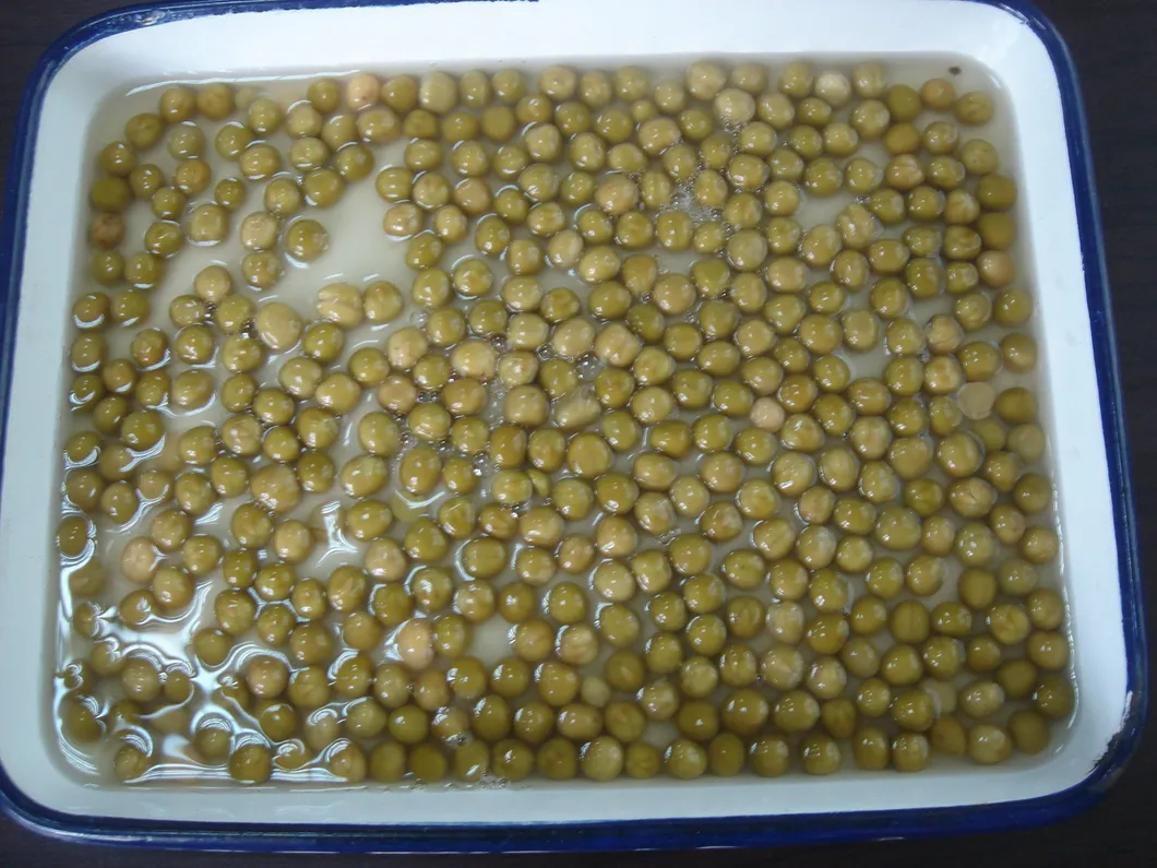 Presentación de guisantes en conserva