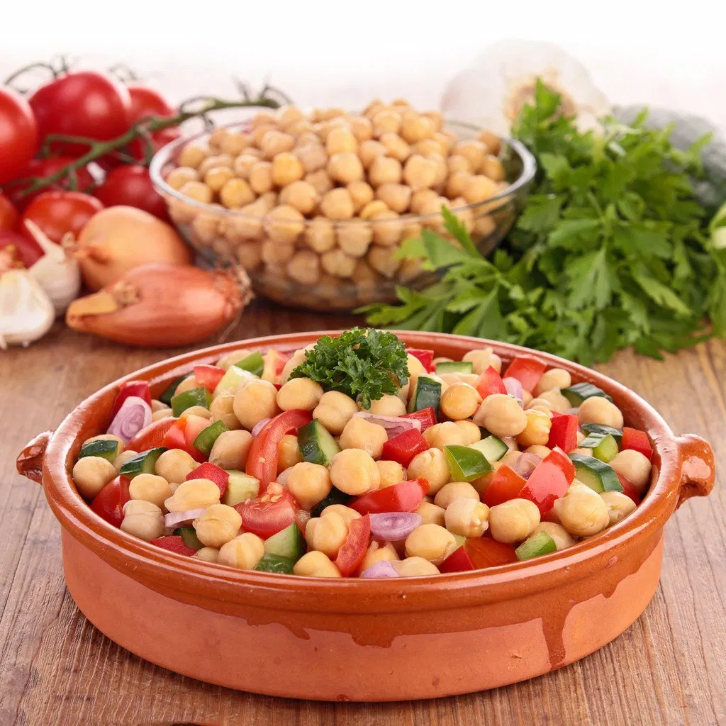 Precios mayoristas asequibles en garbanzos asados no fritos en variedad picante enlatada