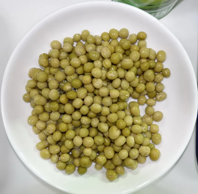 Frijoles enlatados Guisantes verdes enlatados con etiqueta privada 425g