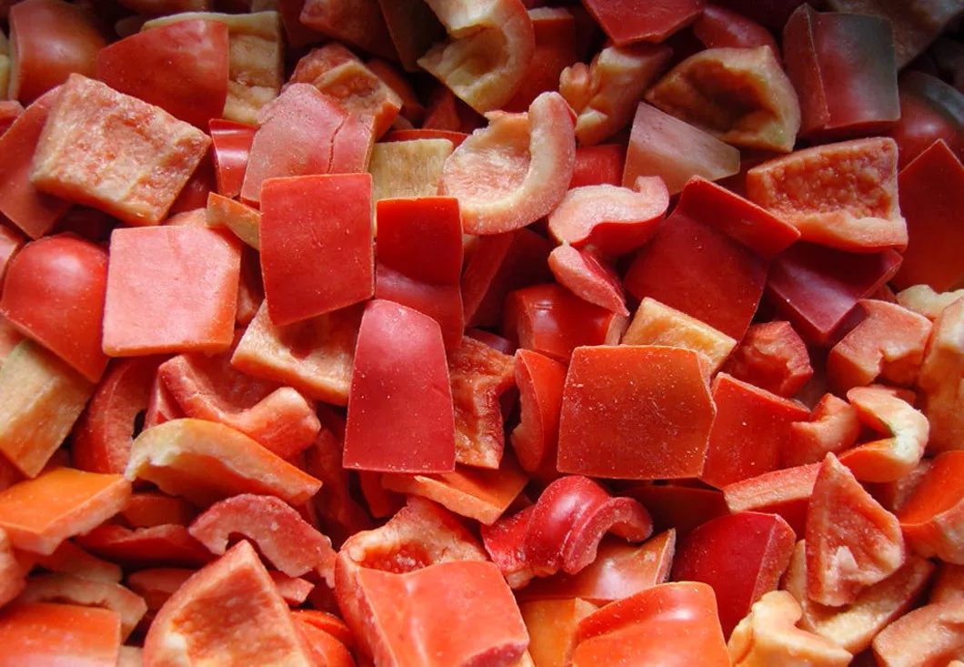 Detalle de pimiento congelado