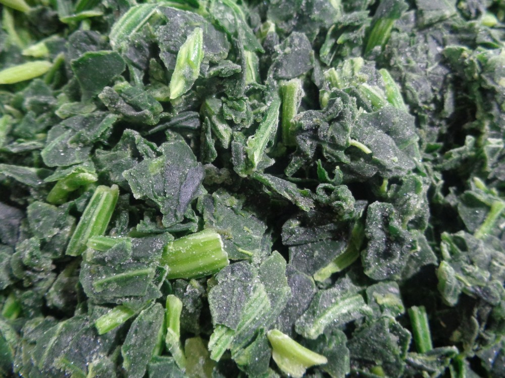 Sinocharm Espinacas Congeladas Espinaca Congelada IQF Cubos de Espinaca Bolas Bloque Espinaca Picada Congelada