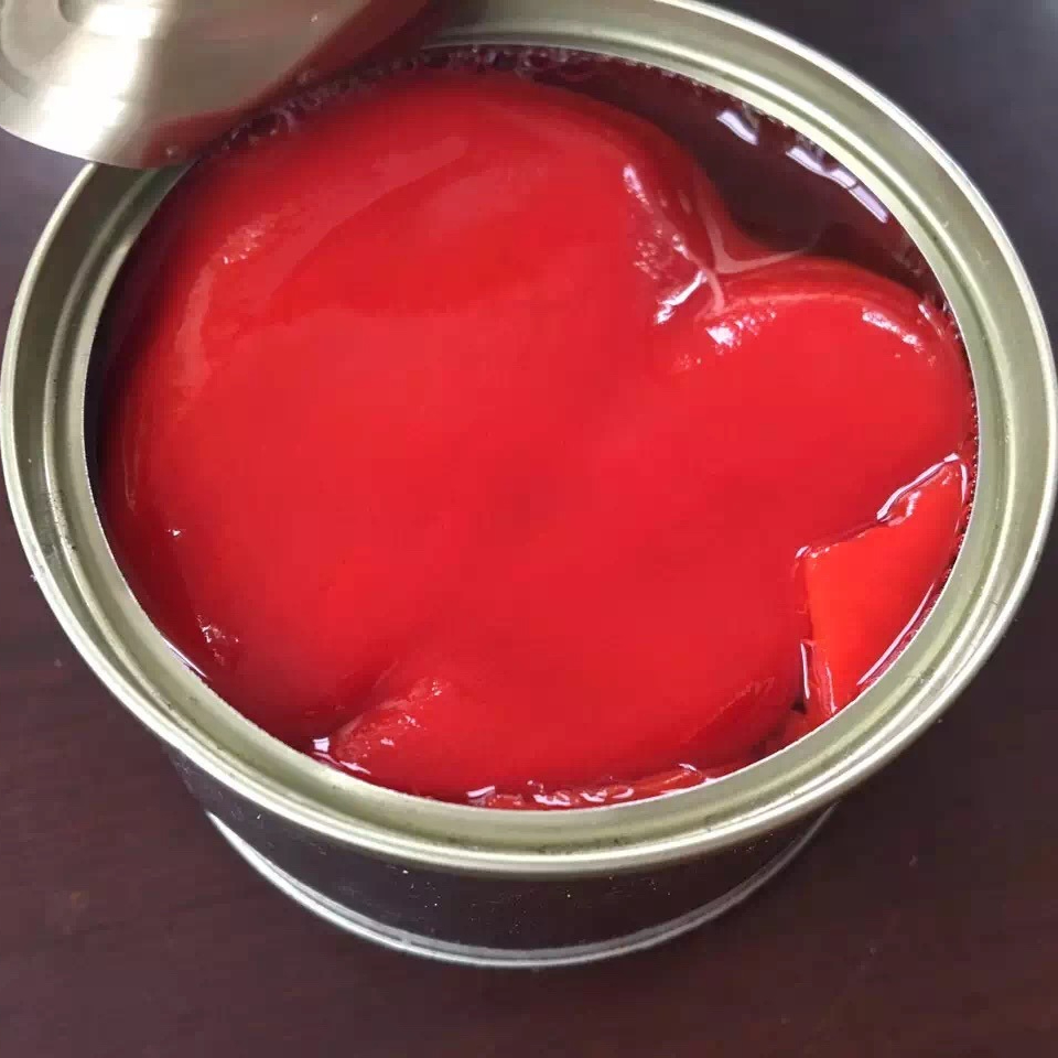 Pimiento morrón rojo y verde enlatado entero y en rodajas