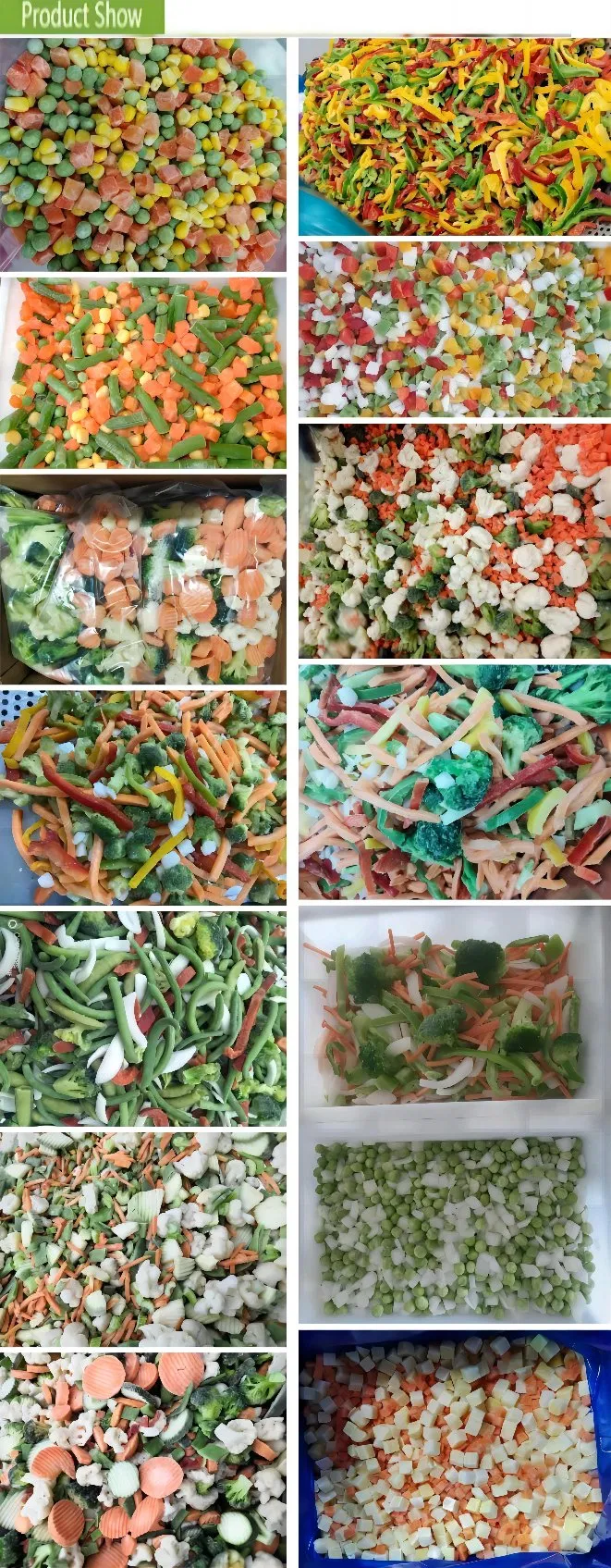 Tiras de pimiento mixto IQF vibrantes para delicias culinarias