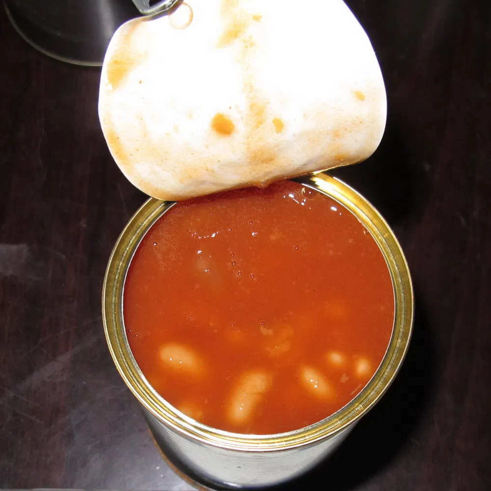 Comida enlatada frijoles horneados en salsa de tomate 400g