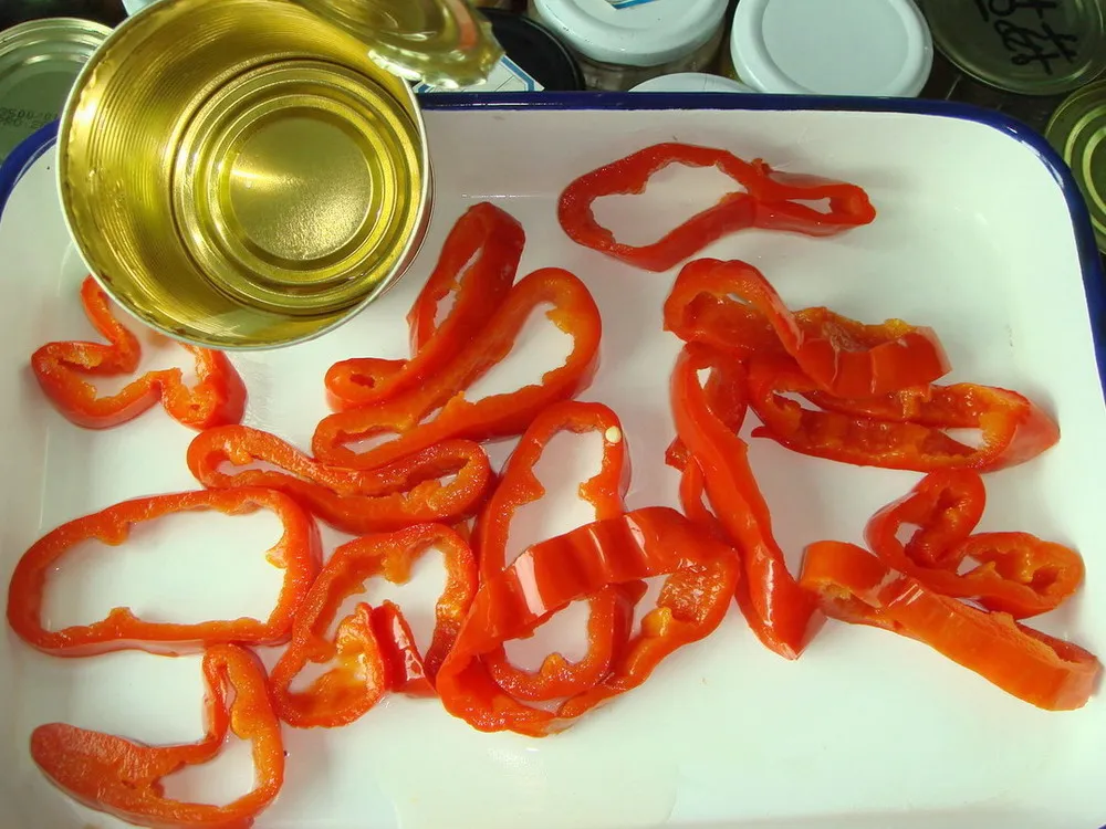 Mitades de Pimiento Rojo Dulce en Tarro de Vidrio