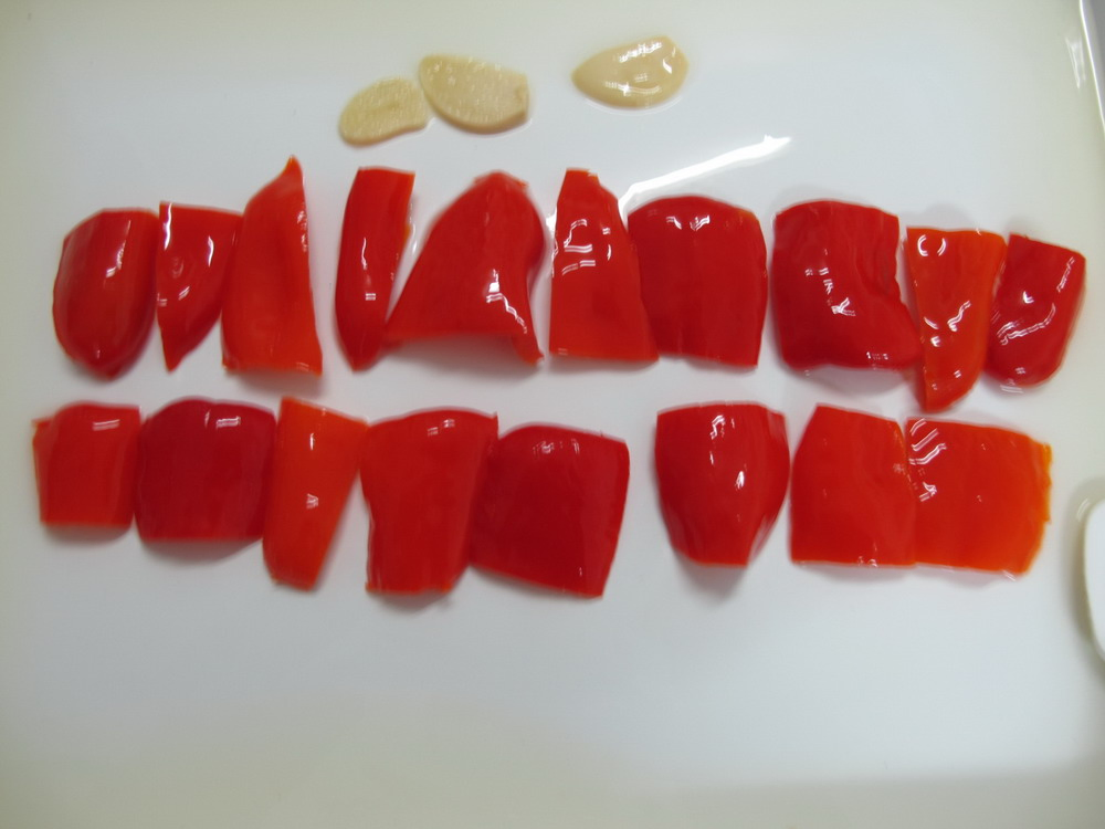 Pimiento rojo dulce en agua enlatado