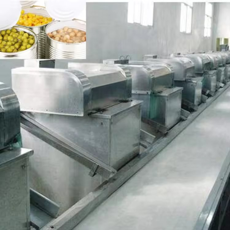 Línea de procesamiento automático de enlatado de maíz joven, línea de producción de frijoles horneados enlatados, garbanzos y soya