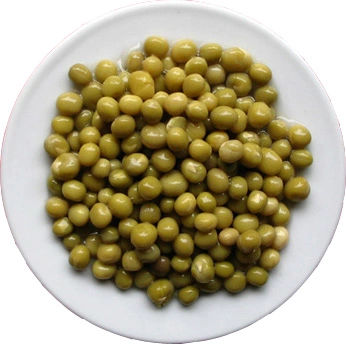 Guisantes verdes enlatados altamente deliciosos