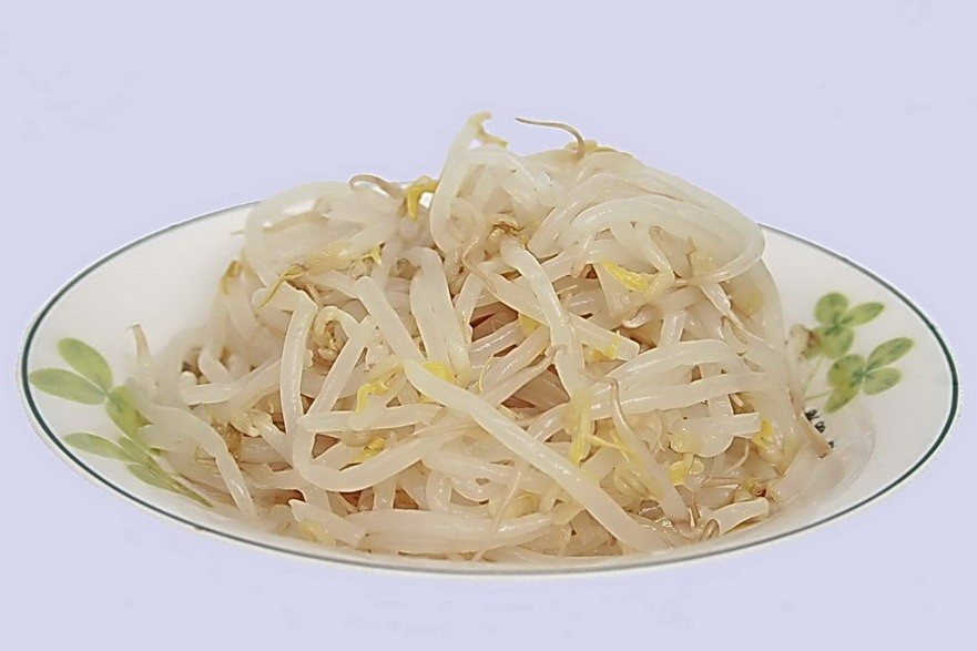 Frijoles de soya enlatados brote de judía verde en frasco de vidrio con sabor original