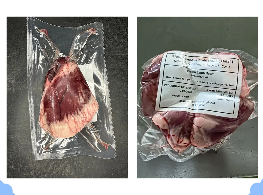 Corazón de cabra halal congelado nutritivo para cocinar con mejor sabor