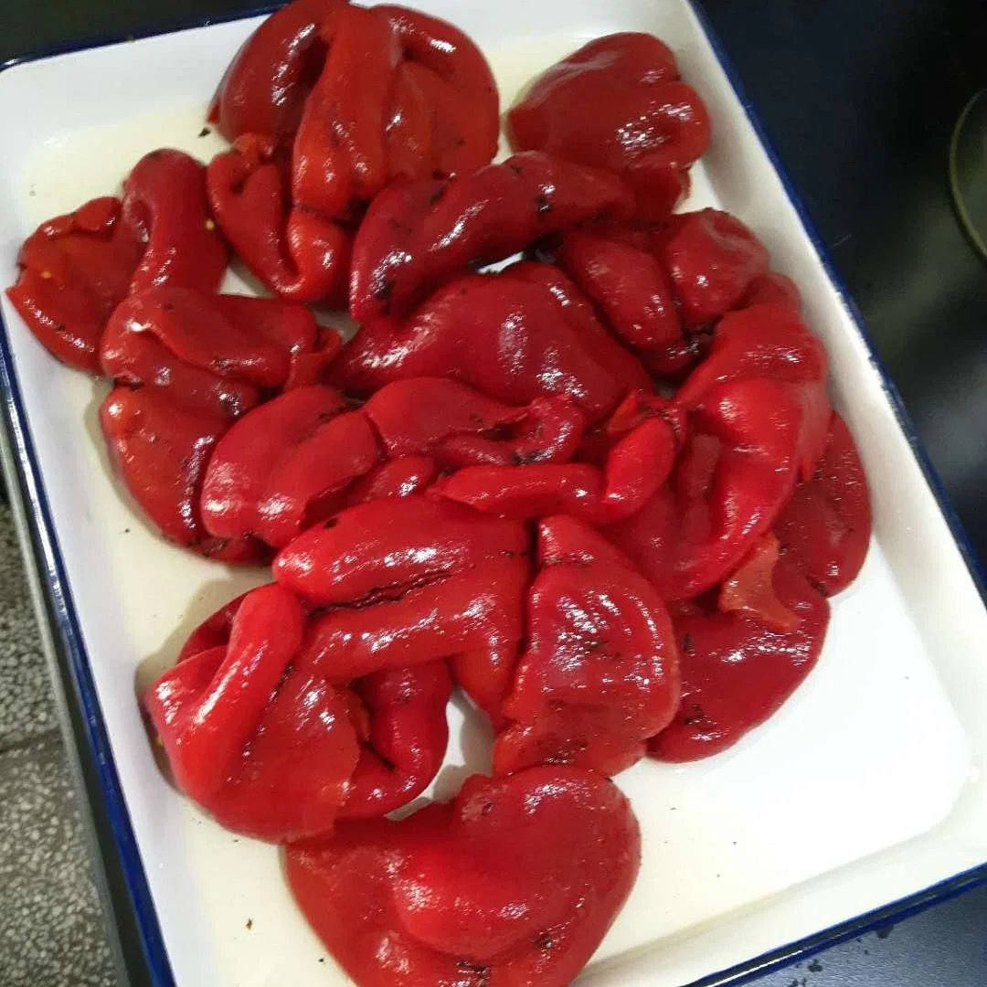 Pimiento rojo asado enlatado entero, en rodajas de China