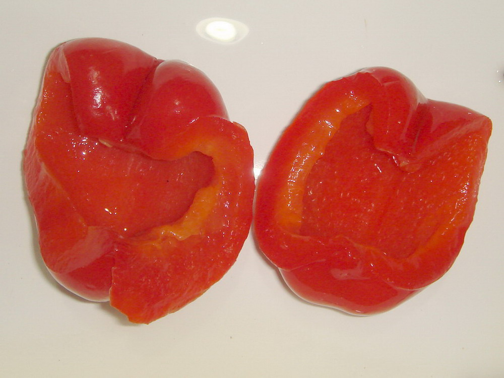 Almendras enlatadas de pimiento rojo dulce saludable