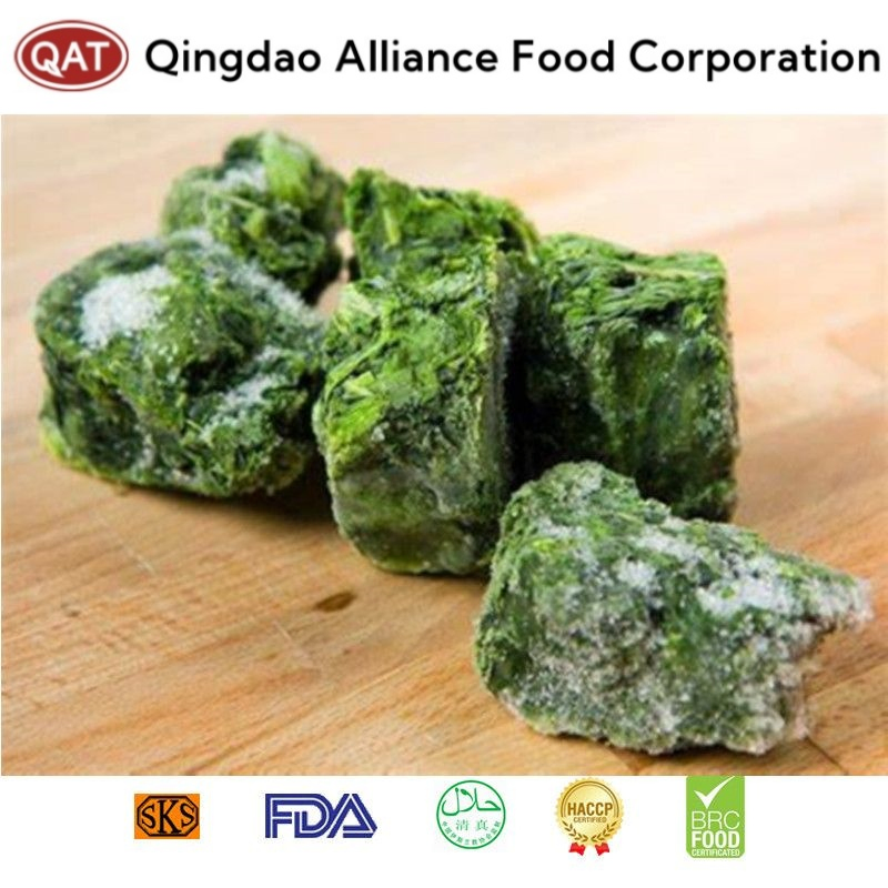 Bolas de espinaca picada congelada IQF premium para cocinar