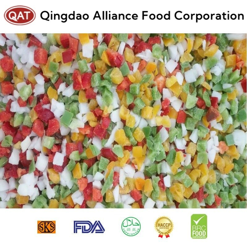 Tiras de pimiento mixto IQF vibrantes para delicias culinarias