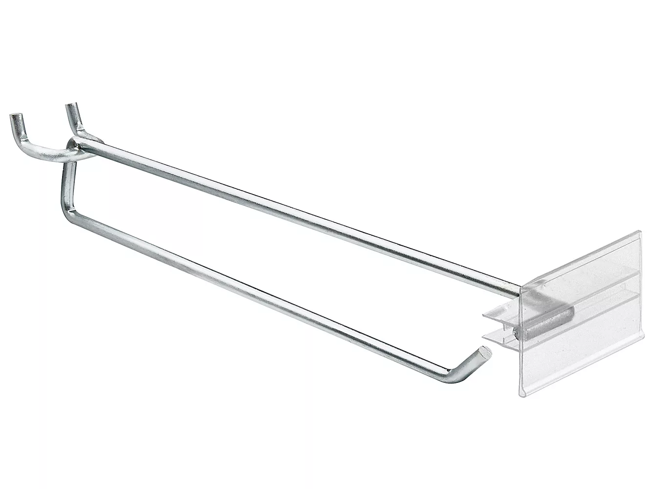 Universal Silver Metal Pegboard Hooks, Professional Retail Display Stand Hanging Hooks with Price Tag